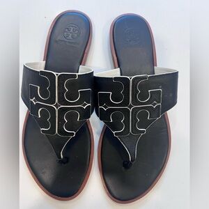 Tory Burch  T Black Thong Sandals US 8.5